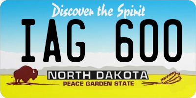 ND license plate IAG600