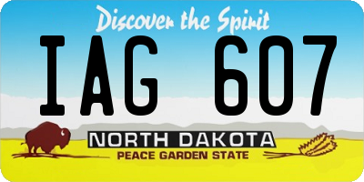 ND license plate IAG607