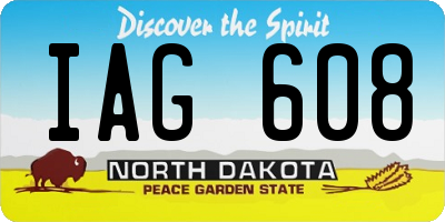 ND license plate IAG608