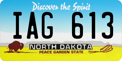 ND license plate IAG613