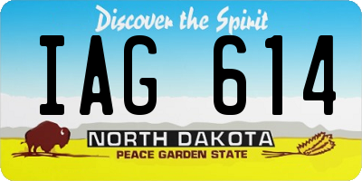 ND license plate IAG614
