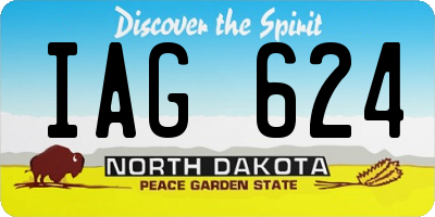 ND license plate IAG624