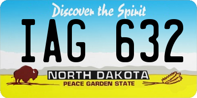 ND license plate IAG632