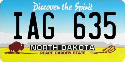 ND license plate IAG635