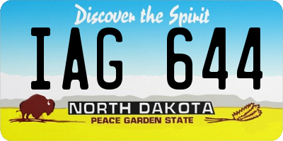 ND license plate IAG644