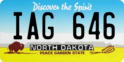 ND license plate IAG646