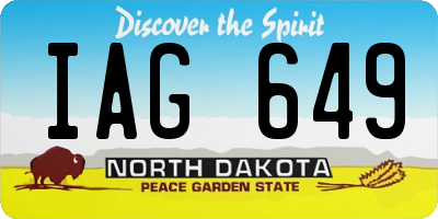 ND license plate IAG649