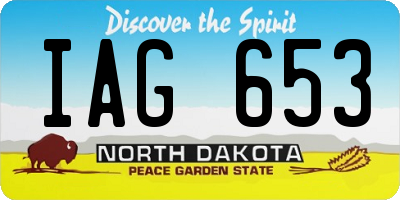ND license plate IAG653