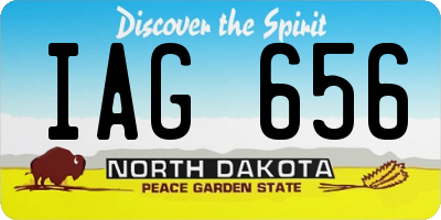 ND license plate IAG656