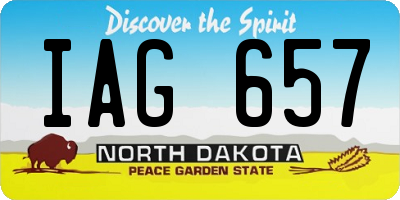 ND license plate IAG657