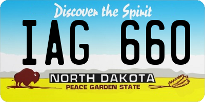 ND license plate IAG660