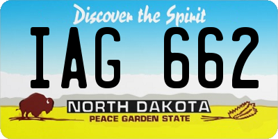 ND license plate IAG662