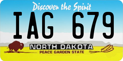 ND license plate IAG679