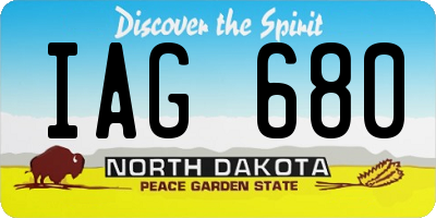 ND license plate IAG680