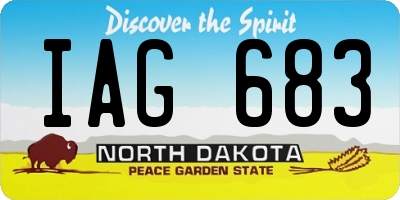 ND license plate IAG683