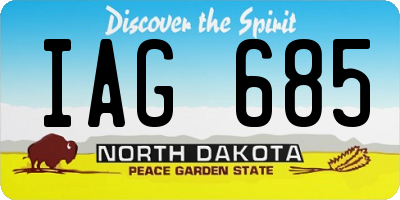 ND license plate IAG685