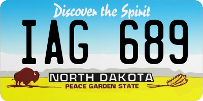 ND license plate IAG689