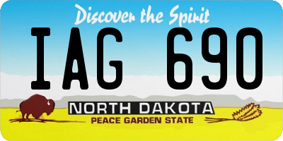 ND license plate IAG690
