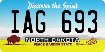 ND license plate IAG693