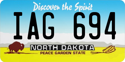 ND license plate IAG694