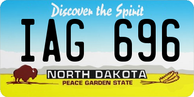 ND license plate IAG696