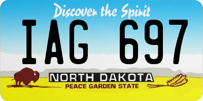 ND license plate IAG697