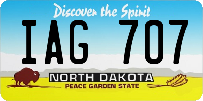 ND license plate IAG707