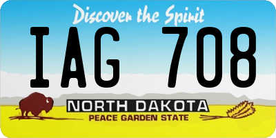ND license plate IAG708