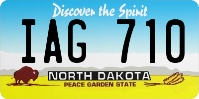ND license plate IAG710