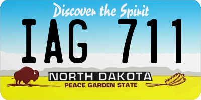 ND license plate IAG711
