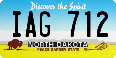ND license plate IAG712