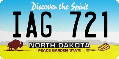 ND license plate IAG721