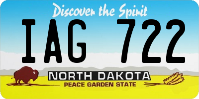 ND license plate IAG722