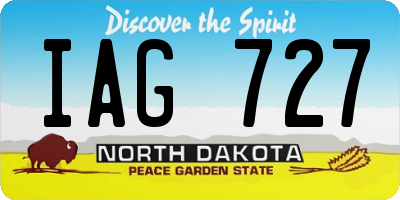 ND license plate IAG727
