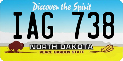 ND license plate IAG738
