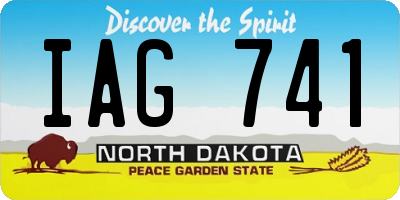 ND license plate IAG741