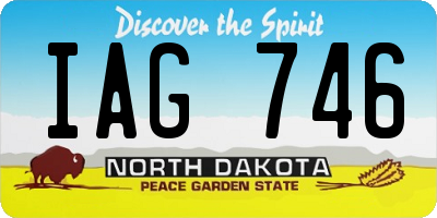 ND license plate IAG746