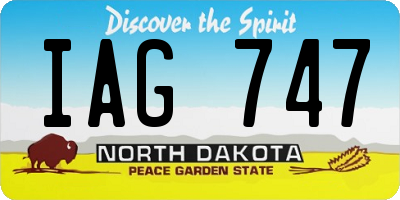 ND license plate IAG747