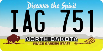 ND license plate IAG751