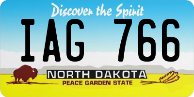ND license plate IAG766