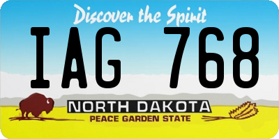 ND license plate IAG768
