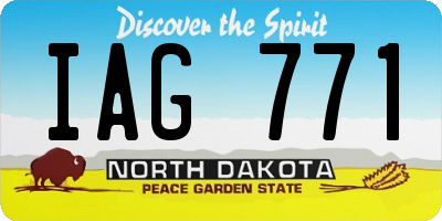 ND license plate IAG771