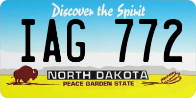 ND license plate IAG772