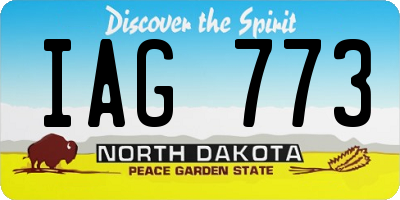 ND license plate IAG773