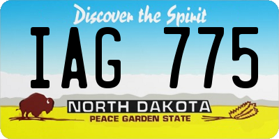 ND license plate IAG775