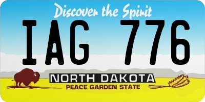 ND license plate IAG776