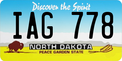 ND license plate IAG778