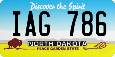 ND license plate IAG786
