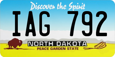 ND license plate IAG792