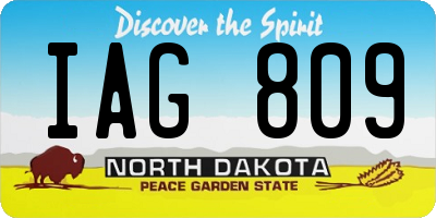 ND license plate IAG809